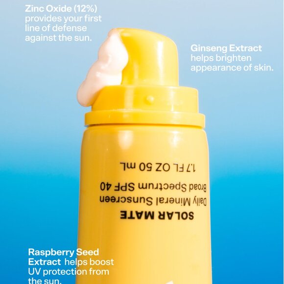 Solar Mate Invisible Daily Mineral SPF 40 Sunscreen Broad Spectrum 1.7 oz /50 mL - Picture 3 of 9